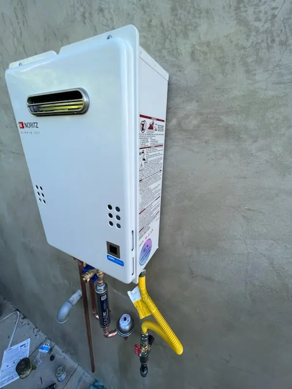 Tankless water heater installation for The Landings at Wellington homes